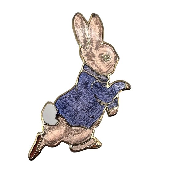 World of Peter Rabbit by Beatrix Potter Ann. Pin Brooch 22GP Fine Enamel Fish - Picture 1 of 14